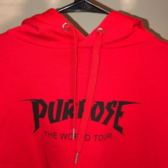 Justin Bieber Cropped Purpose Tour Hoodie - Picture 2 of 4